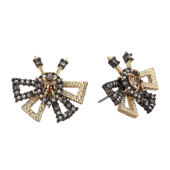 ALEXIS BITTAR Crystal Brutalist Butterfly Earrings - Picture 4 of 5